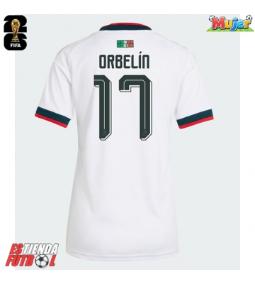México Orbelin Pineda #17 Segunda Equipación Mujer Mundial 2026 Manga Corta